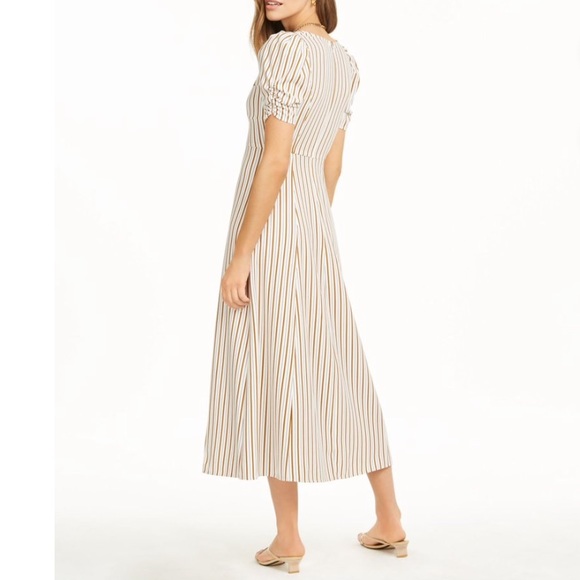 NWT Danielle Bernstein Striped Midi Dress - Picture 2 of 7